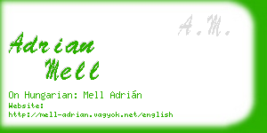 adrian mell business card